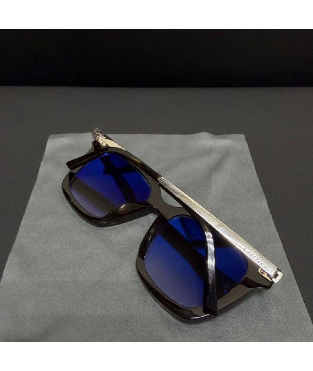 CARTIER Черные пластиковые солнцезащитные очки, фото 4