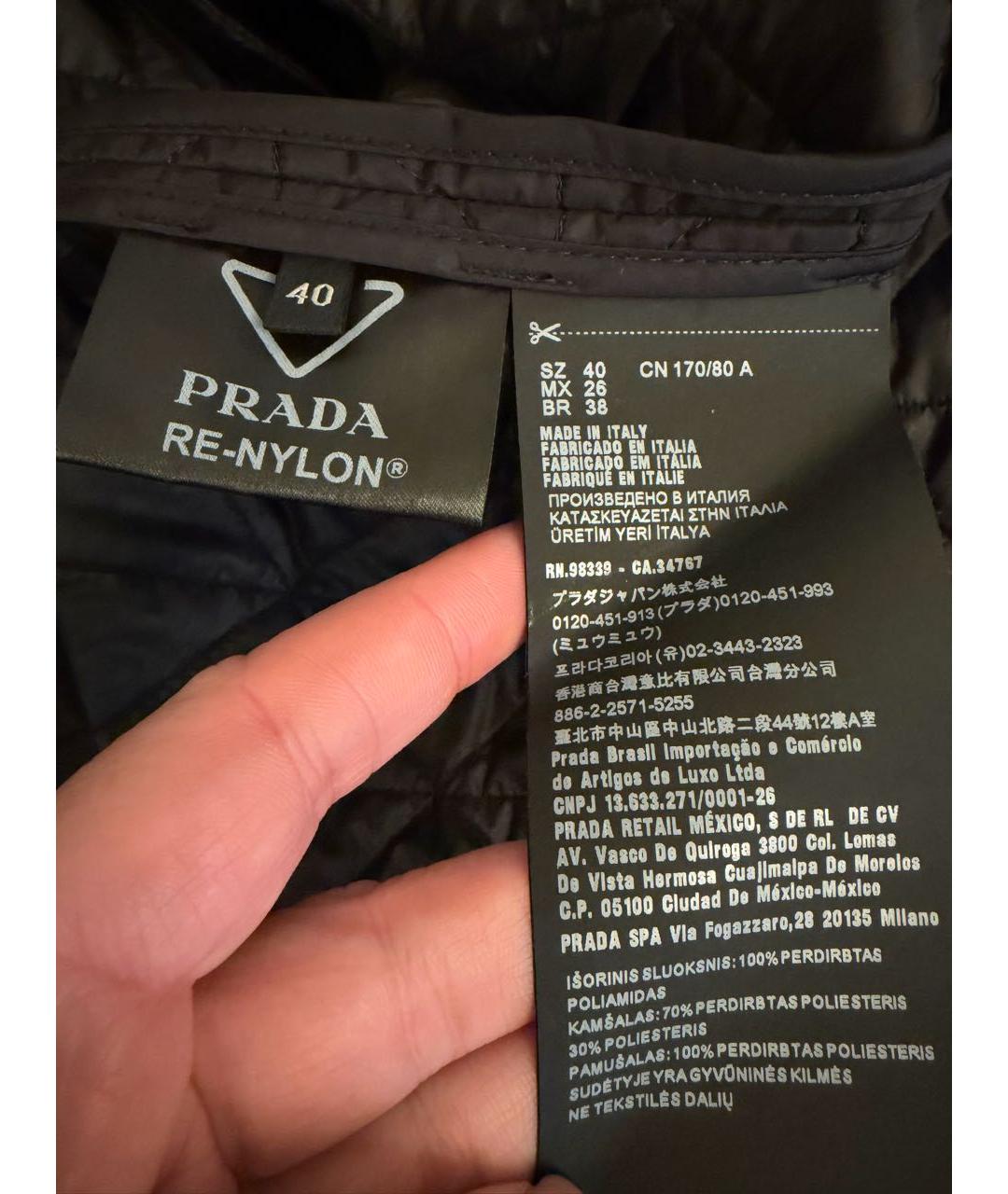 PRADA Черный тренч/плащ, фото 4