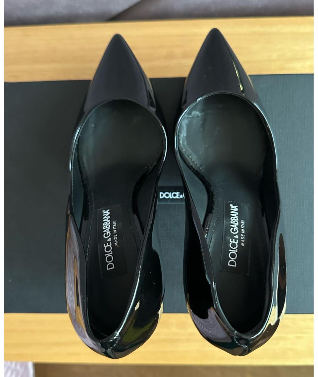 DOLCE&GABBANA Черные туфли из лакированной кожи, фото 3