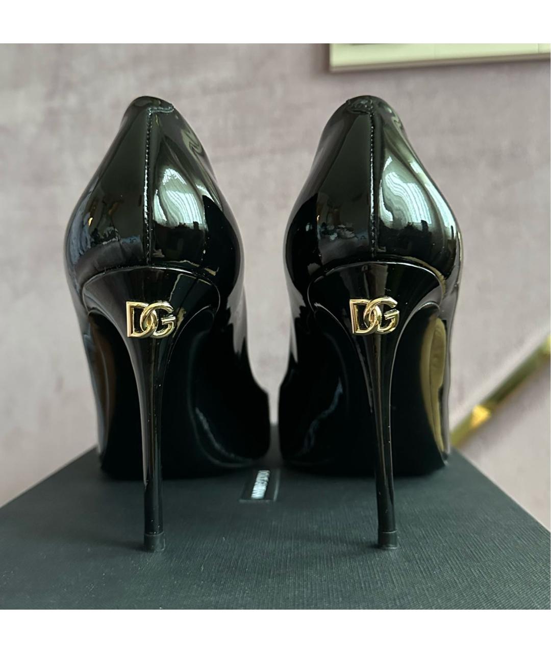 DOLCE&GABBANA Черные туфли из лакированной кожи, фото 4