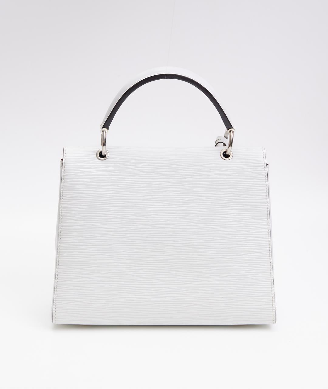 LOUIS VUITTON Белая кожаная сумка с короткими ручками, фото 3