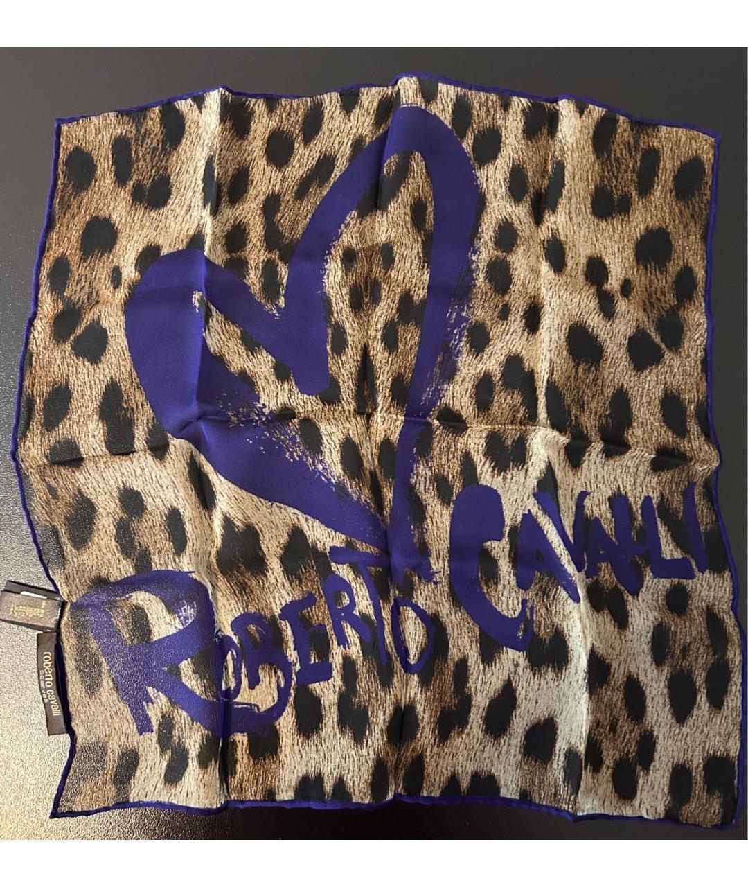 ROBERTO CAVALLI Мульти шелковый платок, фото 4