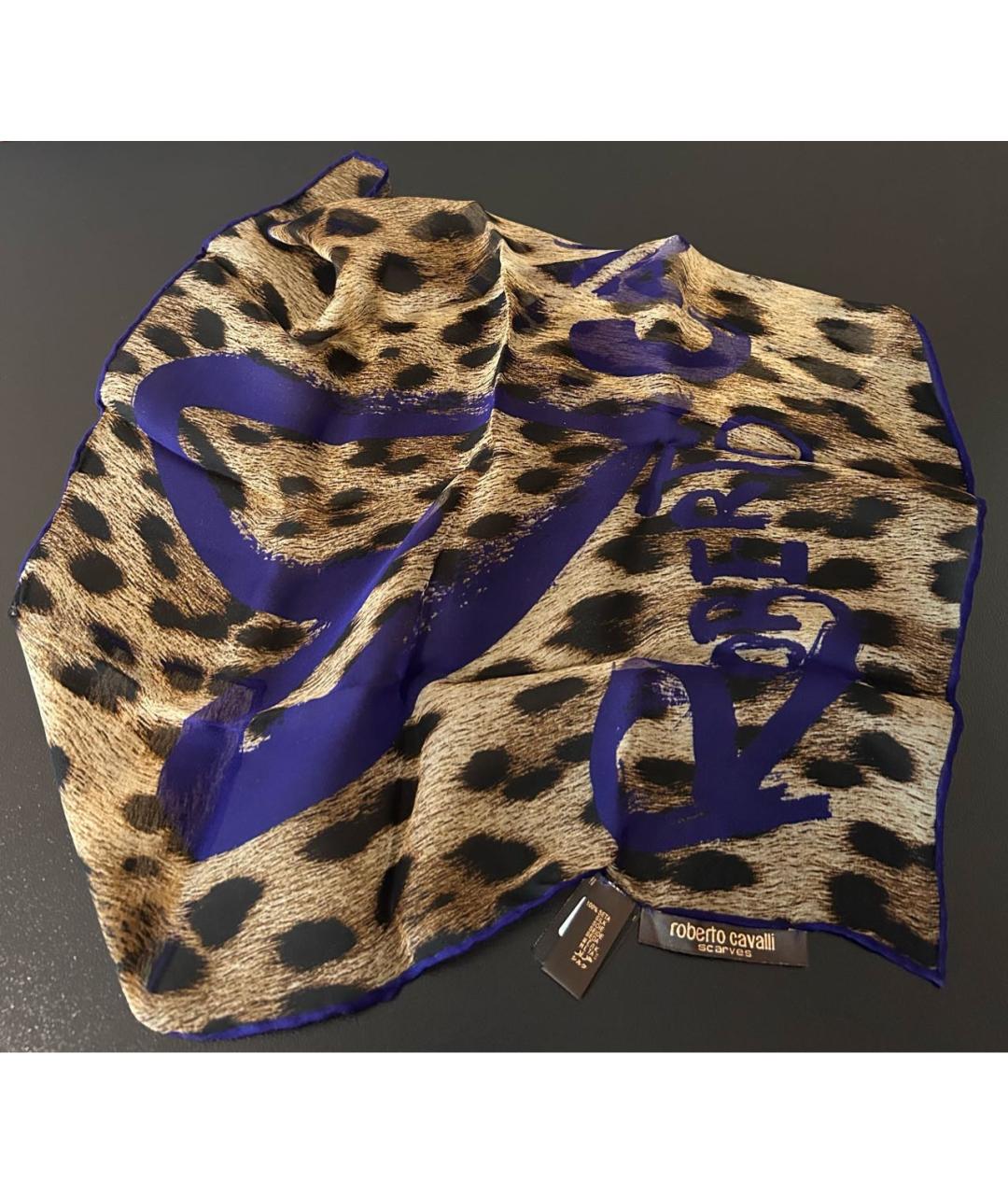 ROBERTO CAVALLI Мульти шелковый платок, фото 2