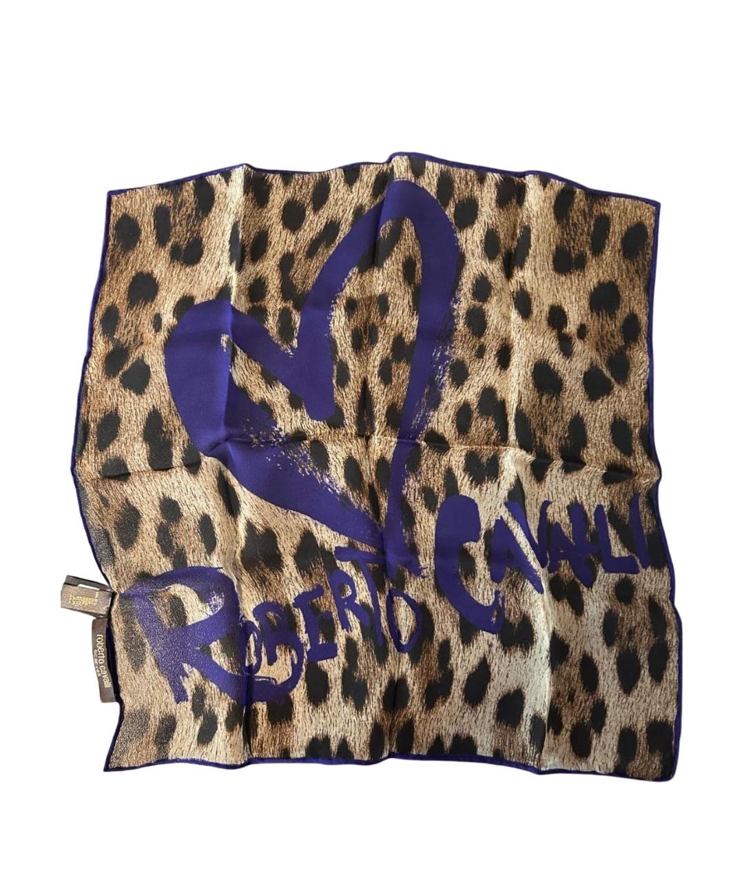 ROBERTO CAVALLI Мульти шелковый платок, фото 1