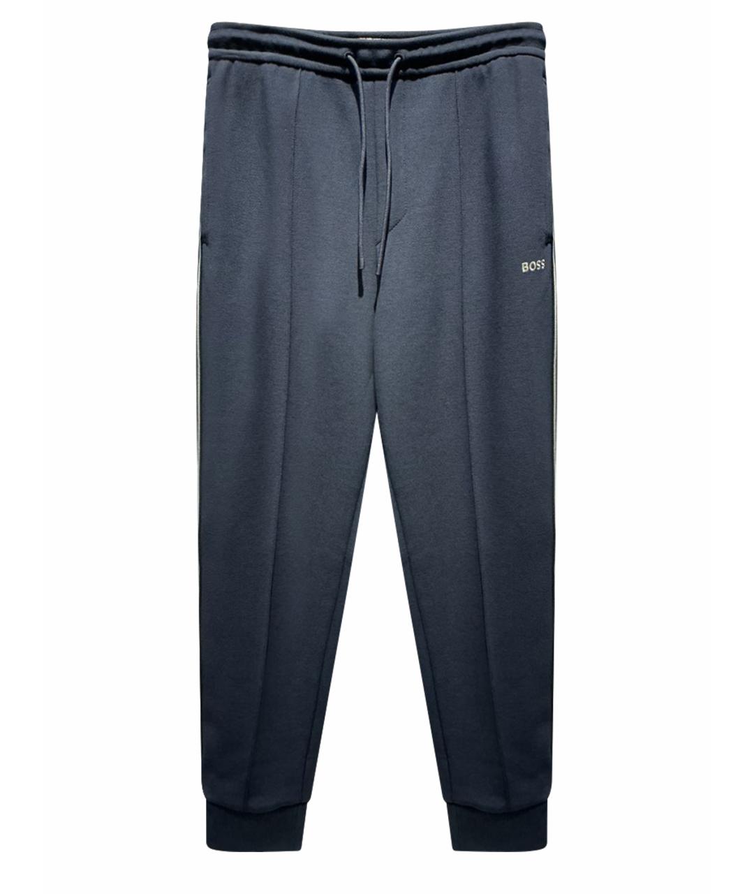 HUGO BOSS Синие хлопковые повседневные брюки, фото 1