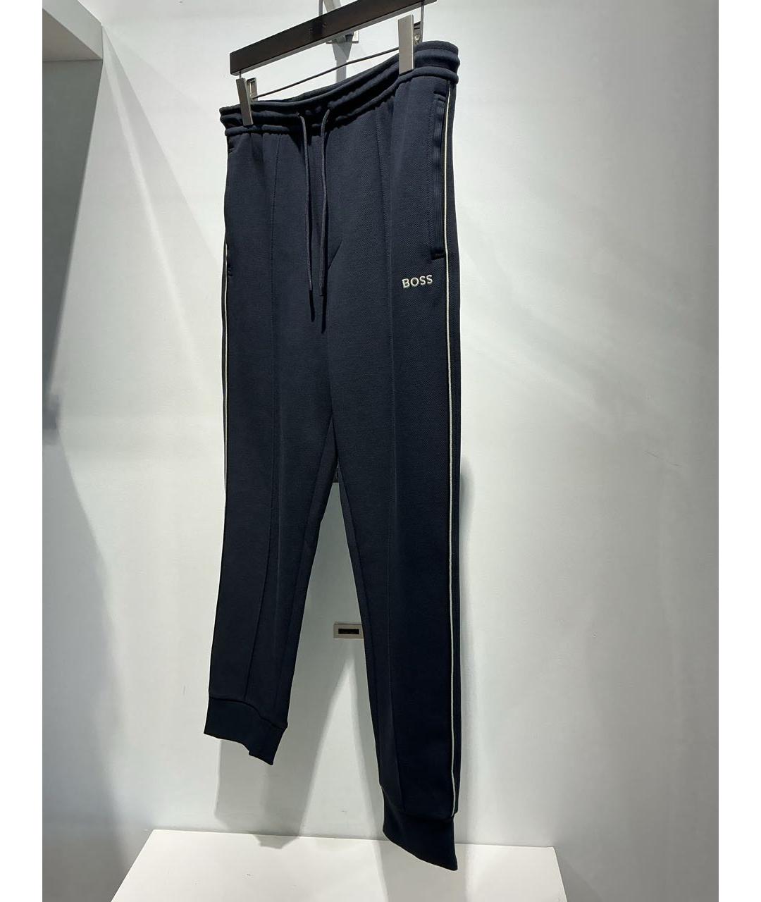 HUGO BOSS Синие хлопковые повседневные брюки, фото 2