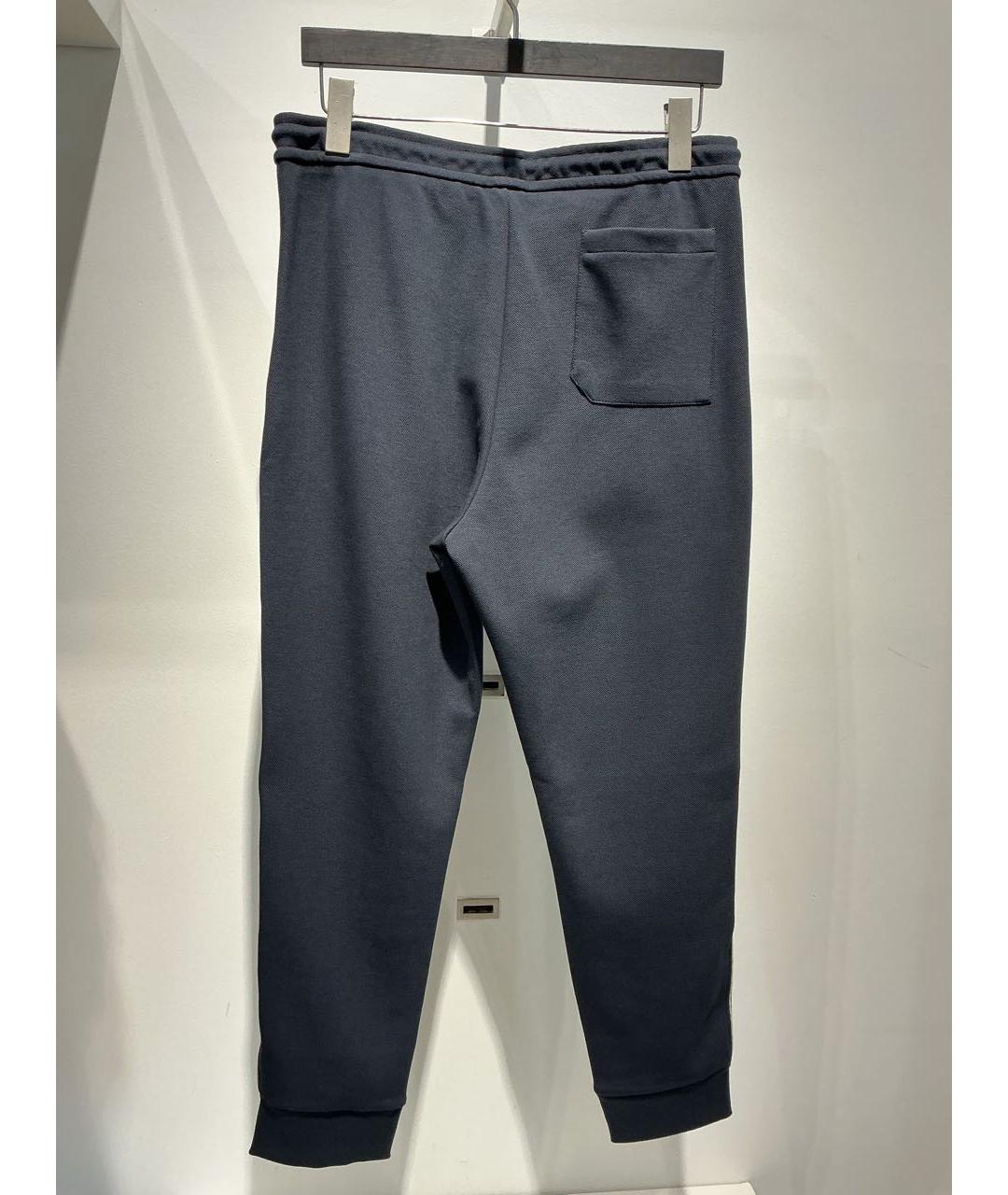 HUGO BOSS Синие хлопковые повседневные брюки, фото 3