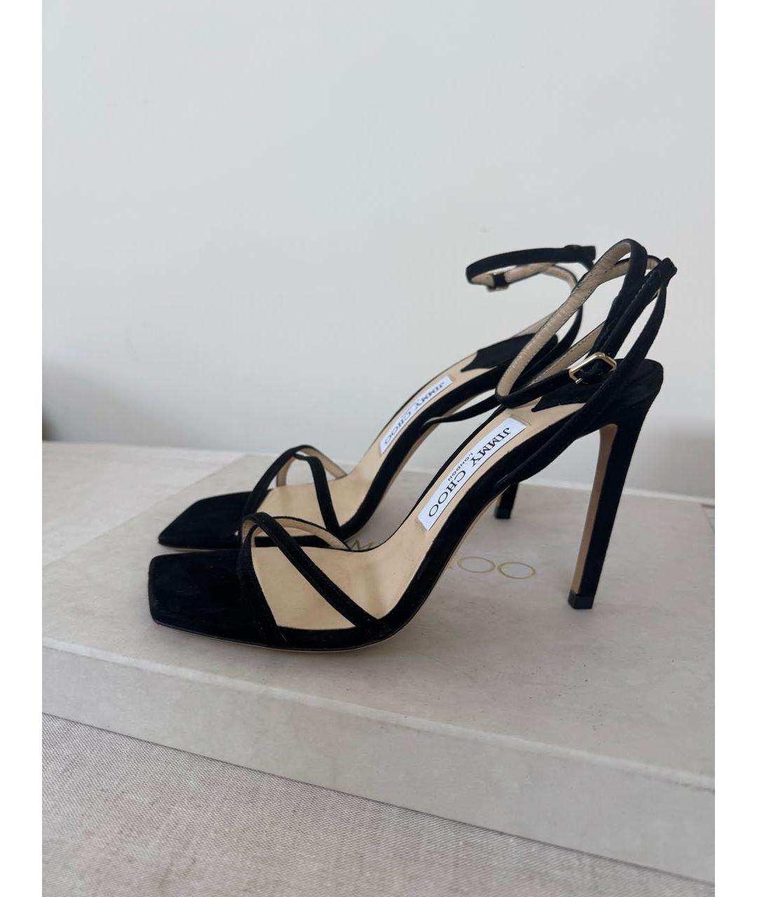 JIMMY CHOO Черные замшевые босоножки, фото 6