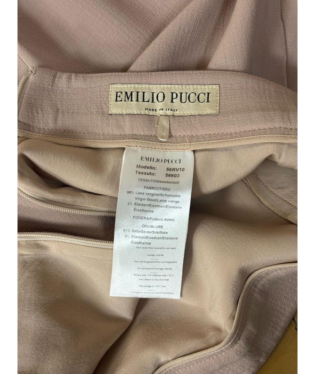 EMILIO PUCCI Коралловый шерстяной костюм с брюками, фото 7