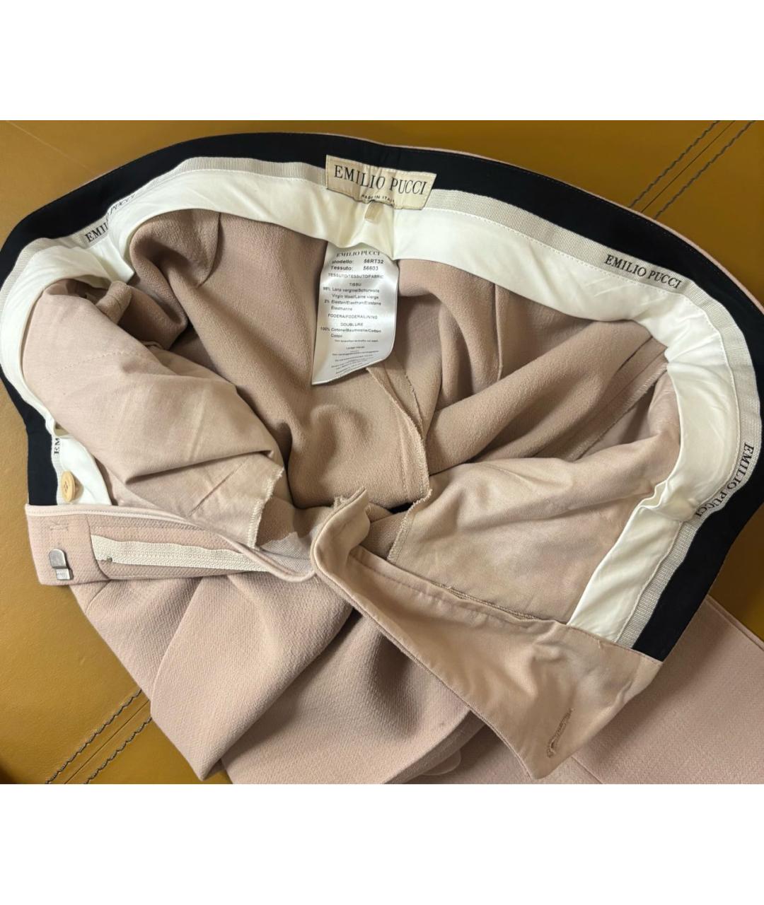 EMILIO PUCCI Коралловый шерстяной костюм с брюками, фото 6