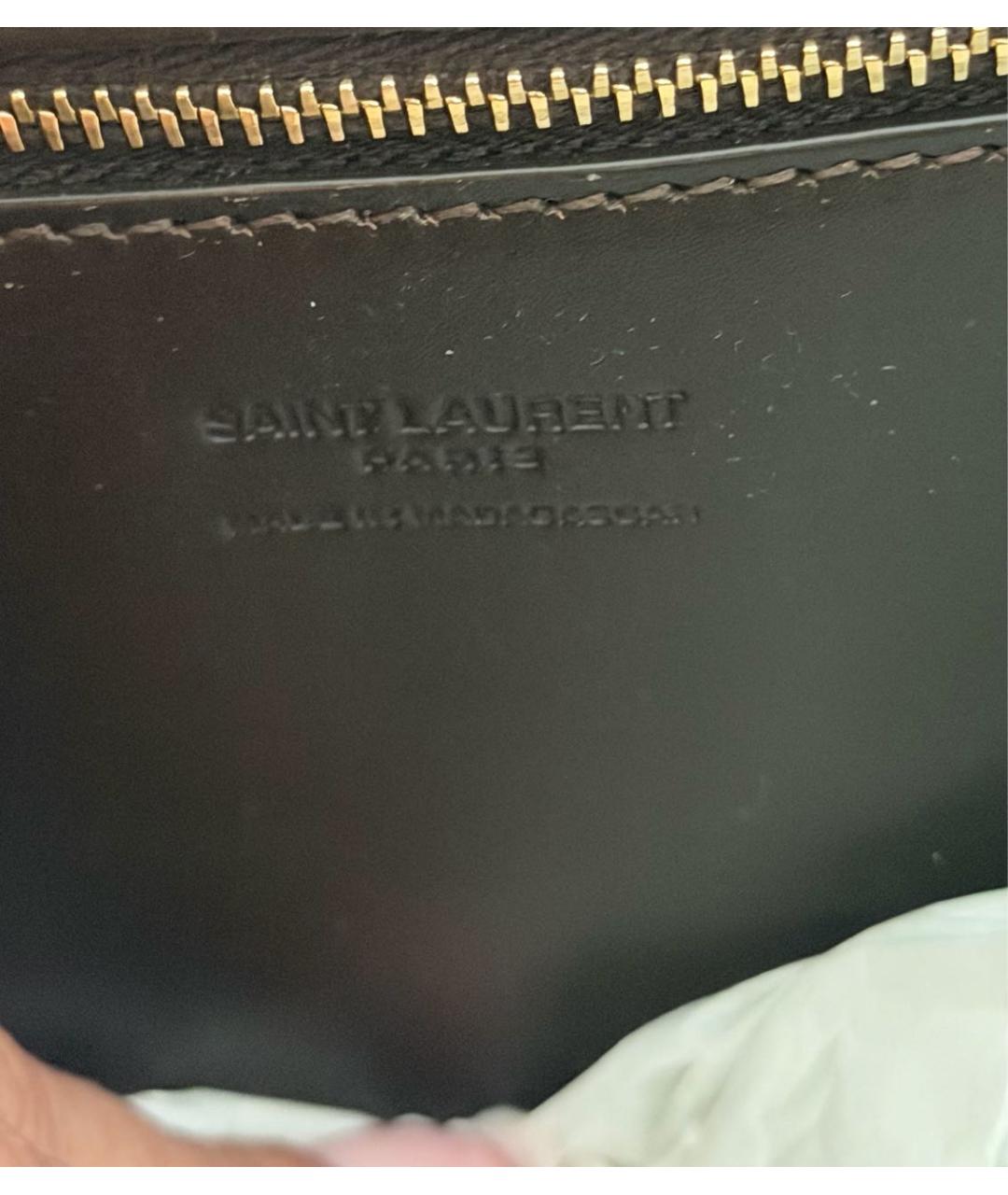 SAINT LAURENT Бежевая плетеная пляжная сумка, фото 5