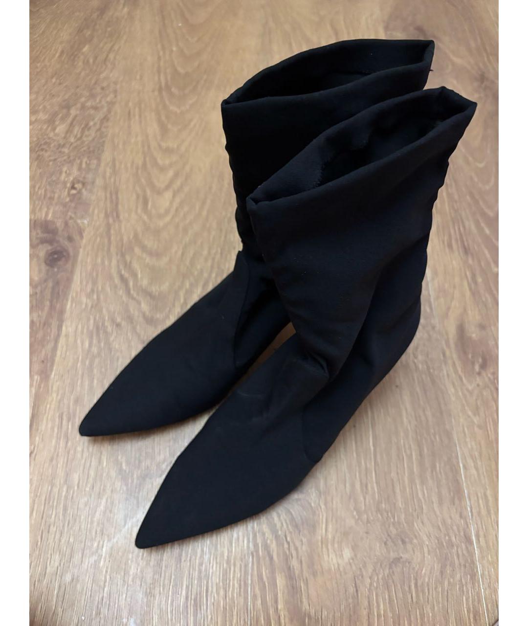 STUART WEITZMAN Черные текстильные ботильоны, фото 3