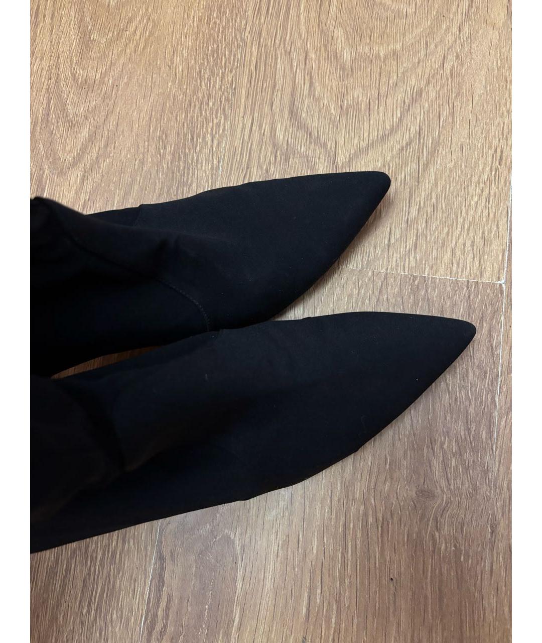 STUART WEITZMAN Черные текстильные ботильоны, фото 4