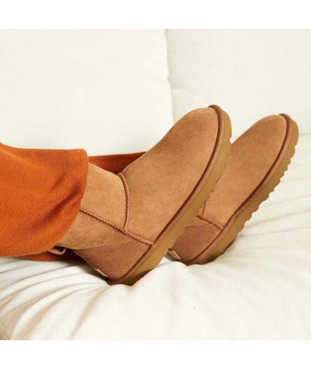 UGG AUSTRALIA Коричневые замшевые ботинки, фото 8