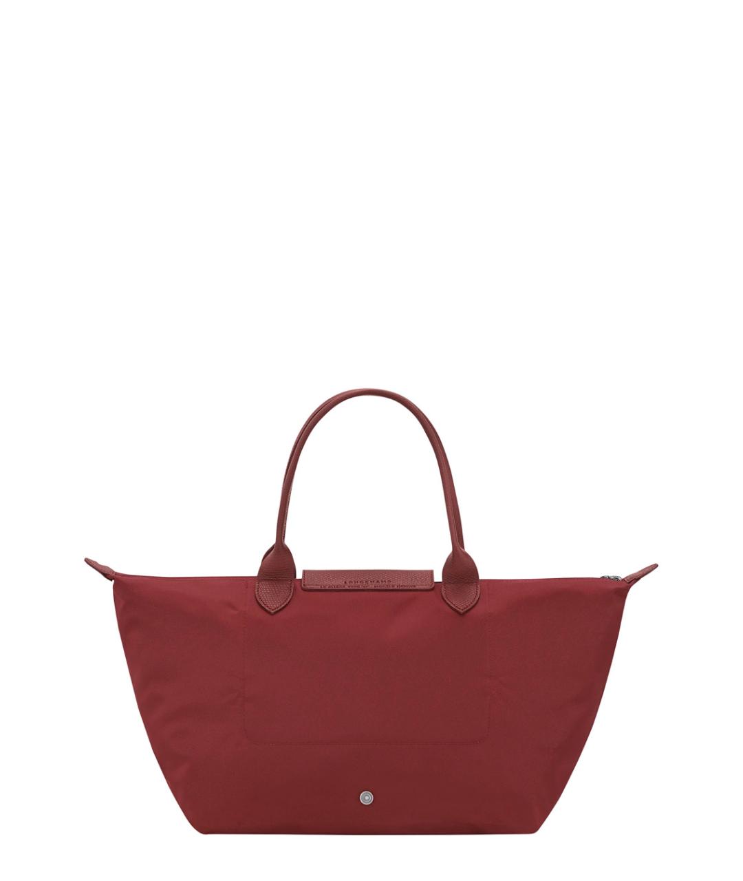 LONGCHAMP Бордовая синтетическая сумка тоут, фото 2