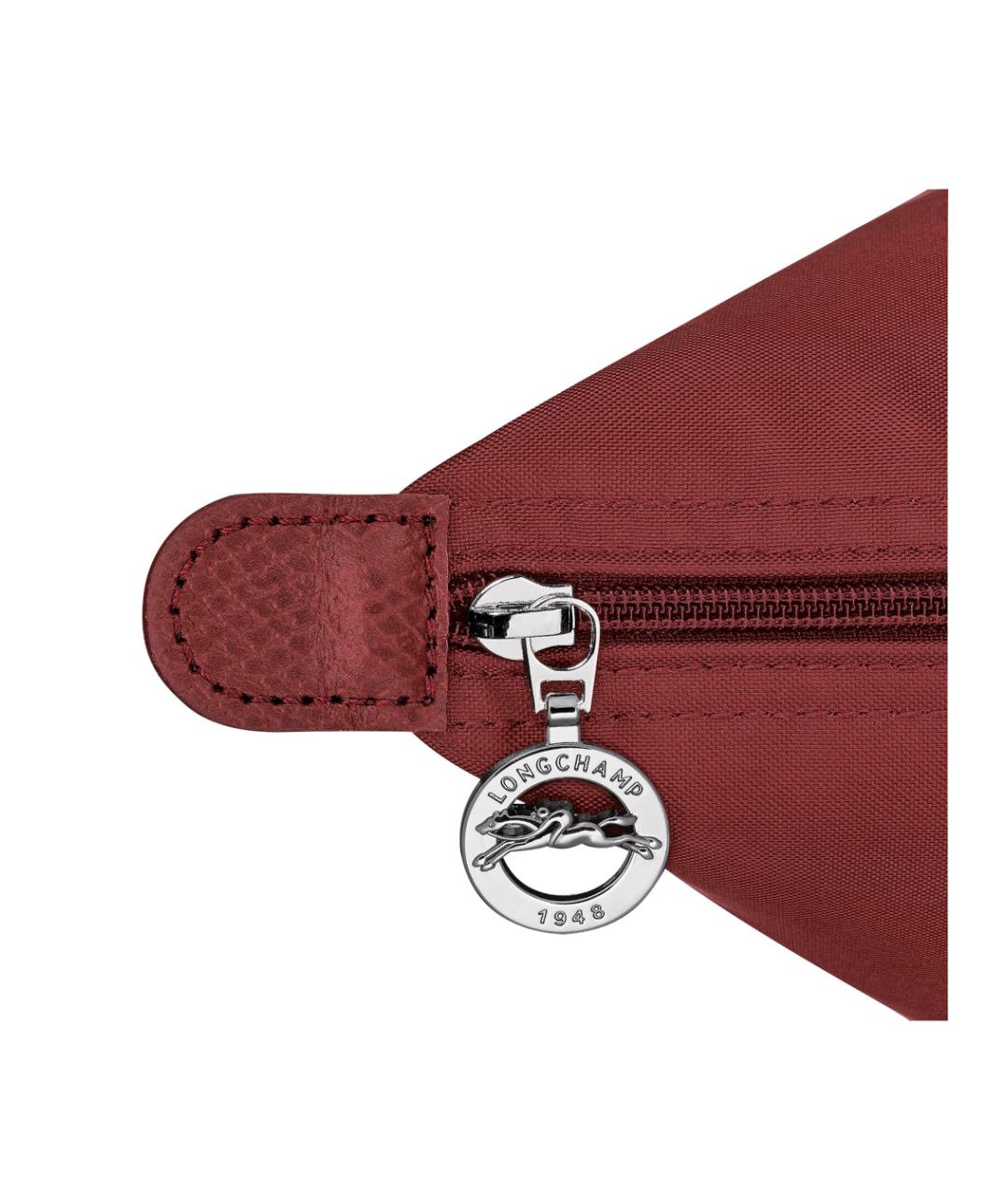 LONGCHAMP Бордовая синтетическая сумка тоут, фото 4