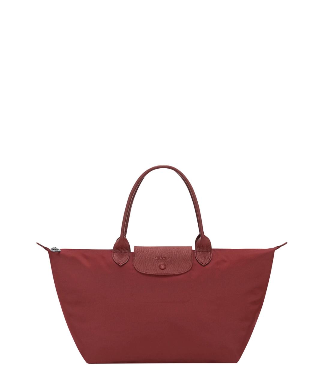 LONGCHAMP Бордовая синтетическая сумка тоут, фото 1