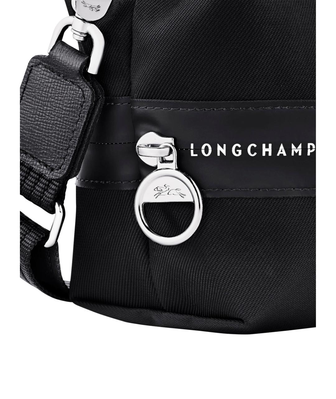 LONGCHAMP Черная синтетическая сумка через плечо, фото 3
