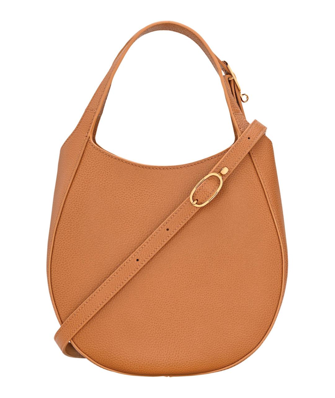 LONGCHAMP Коричневая кожаная сумка через плечо, фото 2
