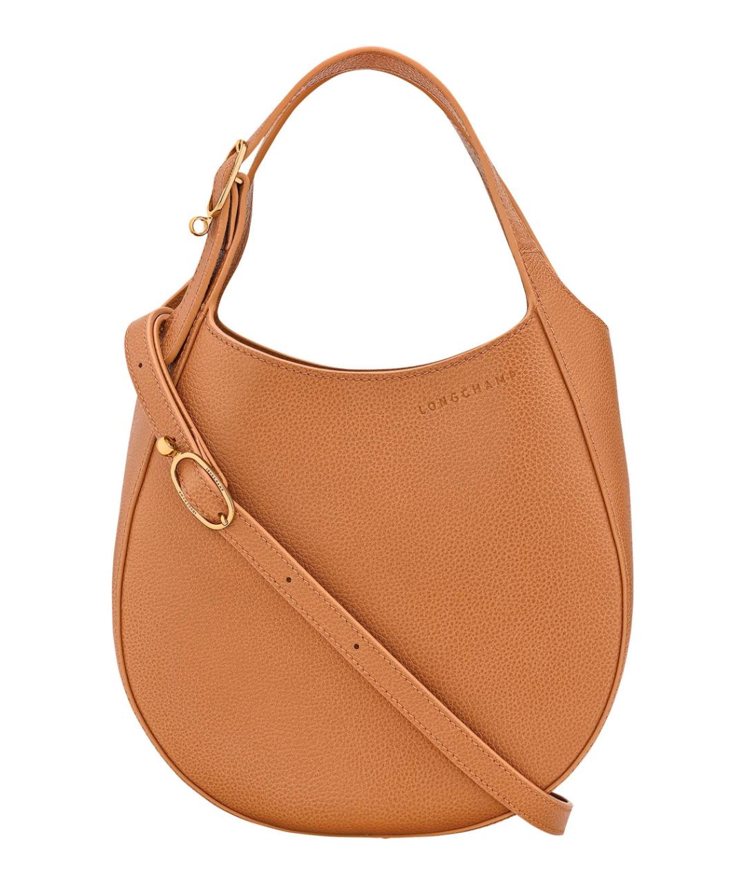 LONGCHAMP Коричневая кожаная сумка через плечо, фото 1