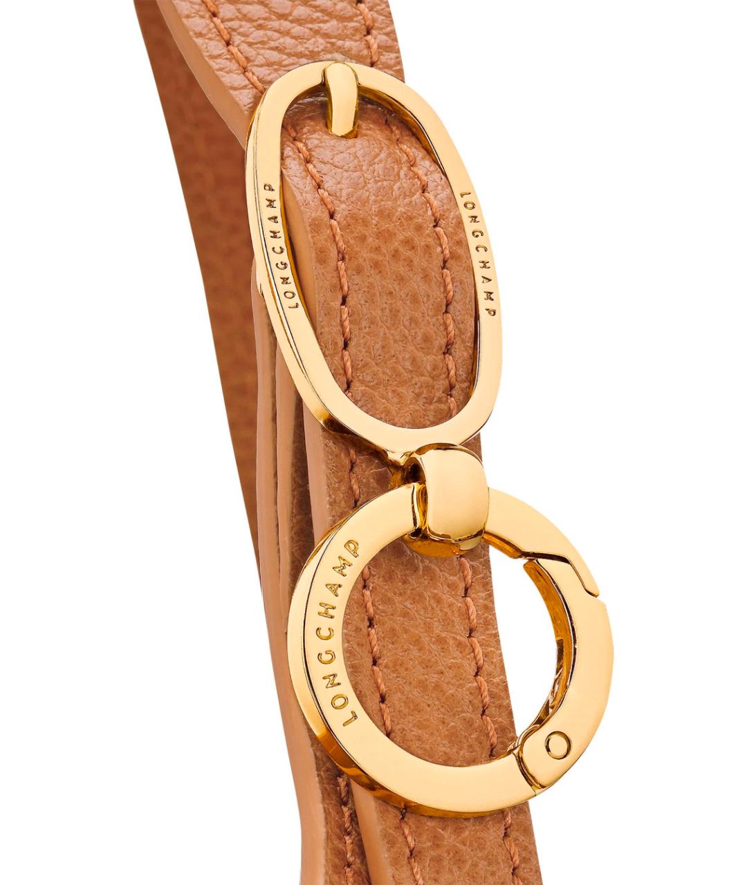 LONGCHAMP Коричневая кожаная сумка через плечо, фото 4