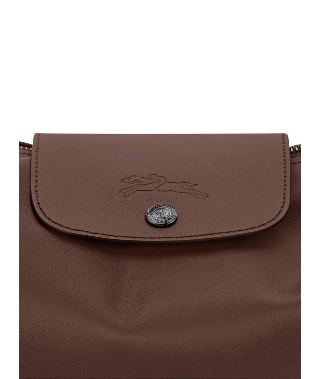 LONGCHAMP Коричневая тканевая сумка тоут, фото 3