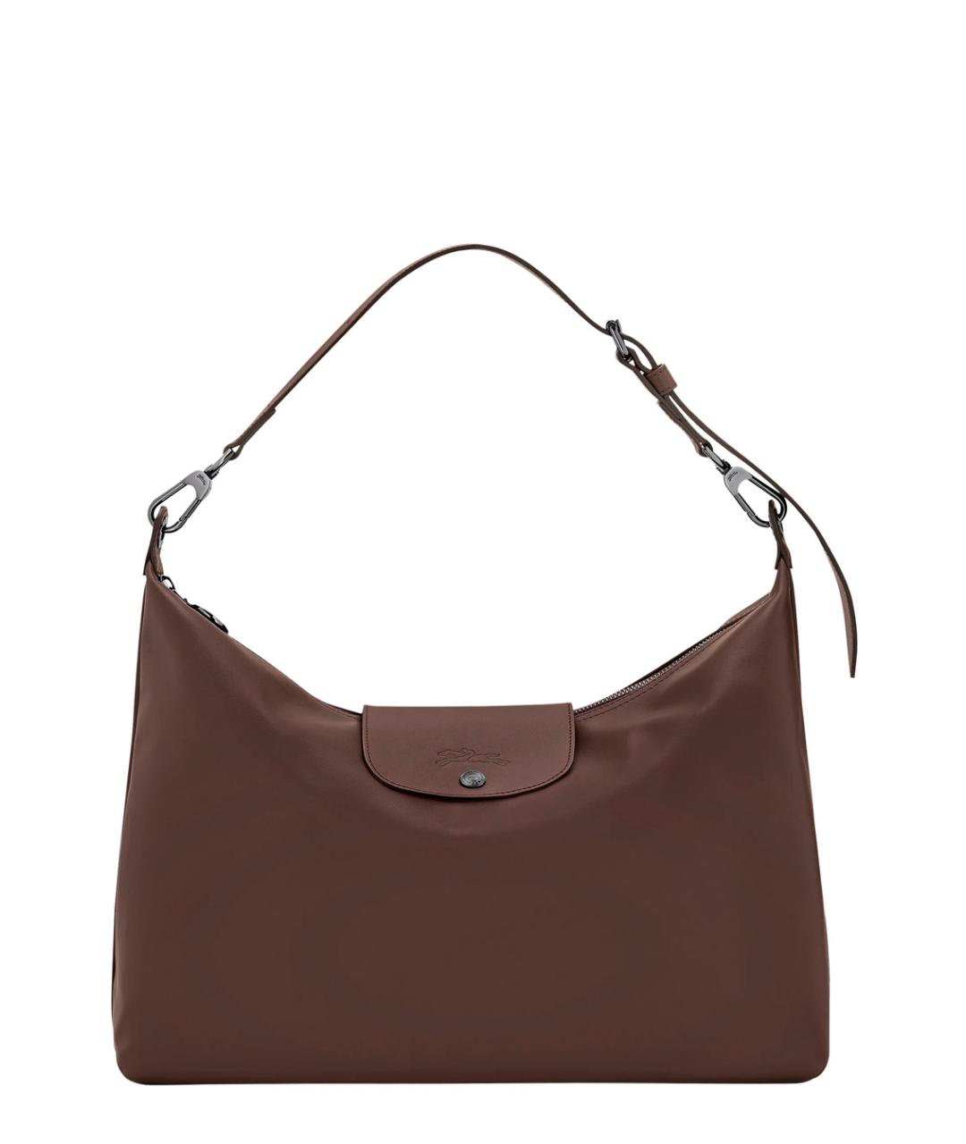 LONGCHAMP Коричневая тканевая сумка тоут, фото 1