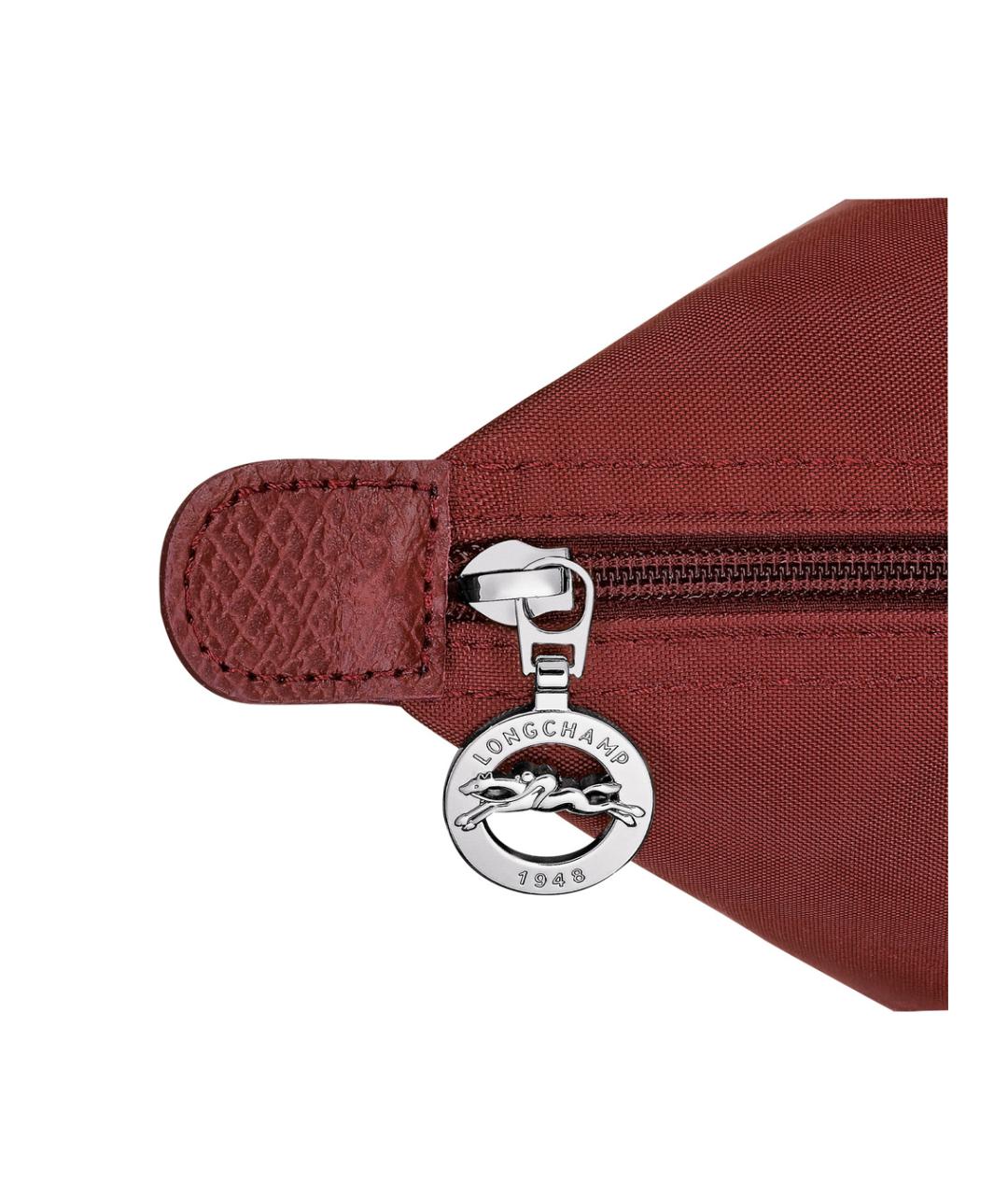LONGCHAMP Бордовая синтетическая сумка тоут, фото 4