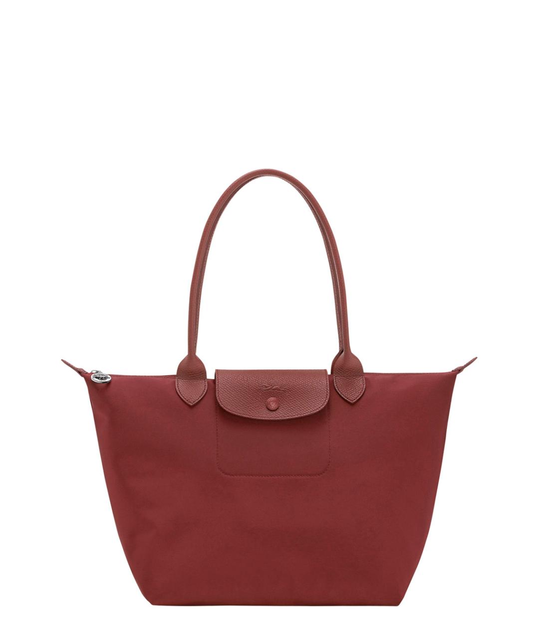 LONGCHAMP Бордовая синтетическая сумка тоут, фото 1