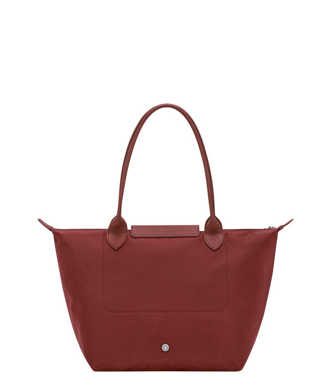 LONGCHAMP Бордовая синтетическая сумка тоут, фото 2