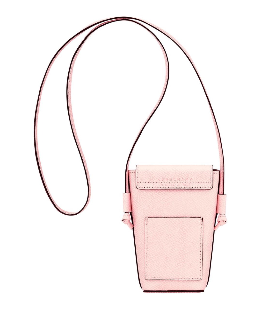 LONGCHAMP Розовая кожаная сумка через плечо, фото 2