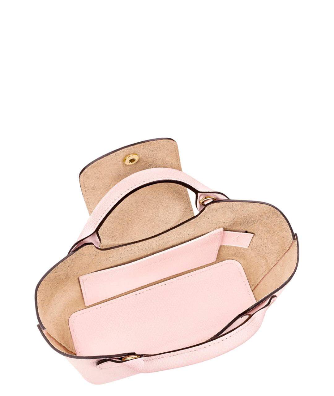 LONGCHAMP Розовая кожаная сумка тоут, фото 4