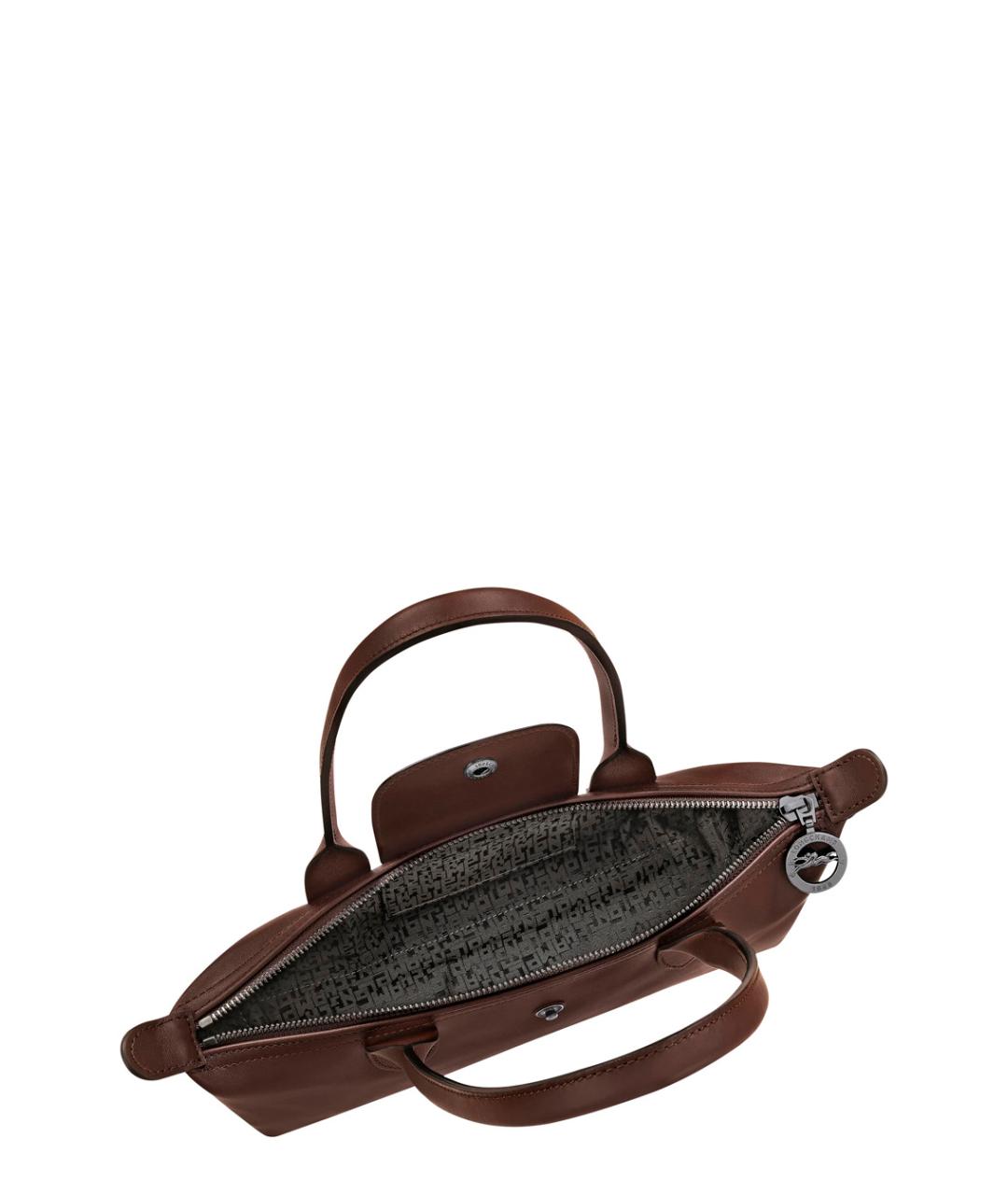 LONGCHAMP Коричневая кожаная сумка через плечо, фото 4
