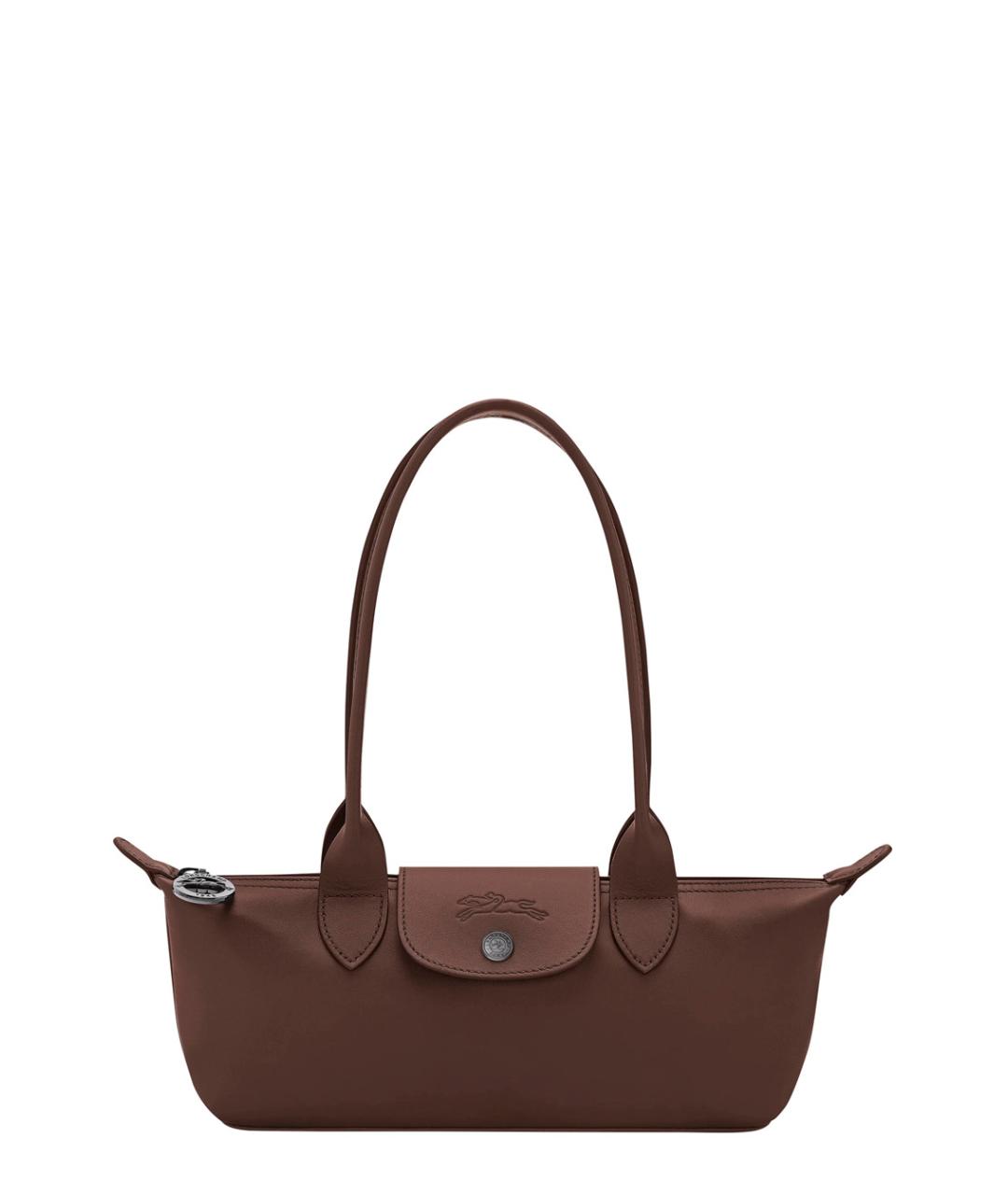 LONGCHAMP Коричневая кожаная сумка через плечо, фото 1