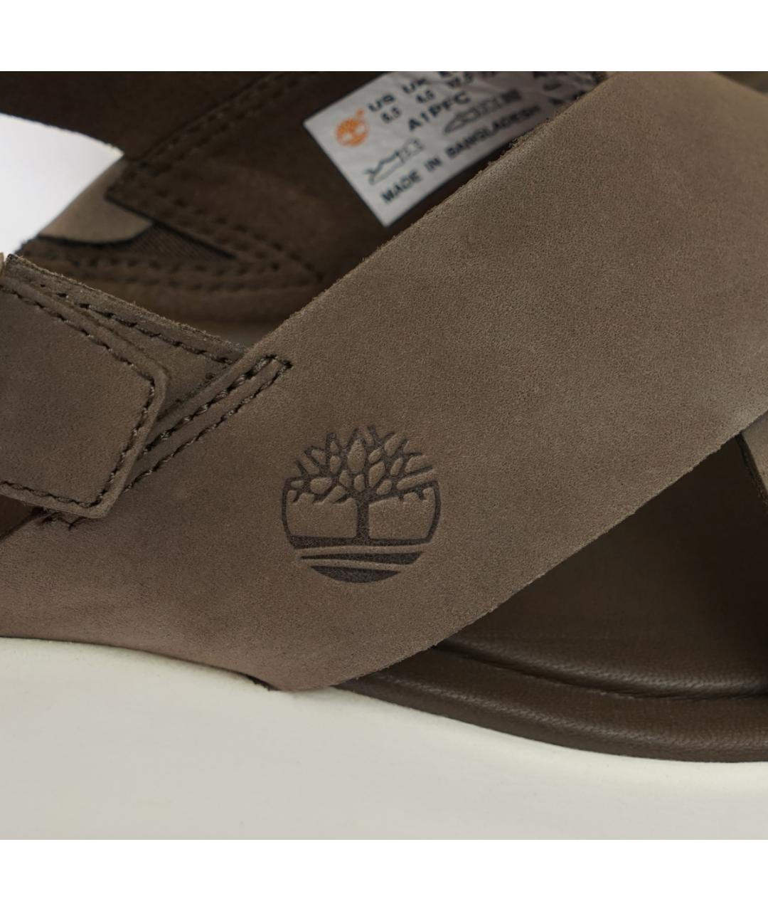 TIMBERLAND Хаки кожаные сандалии, фото 5