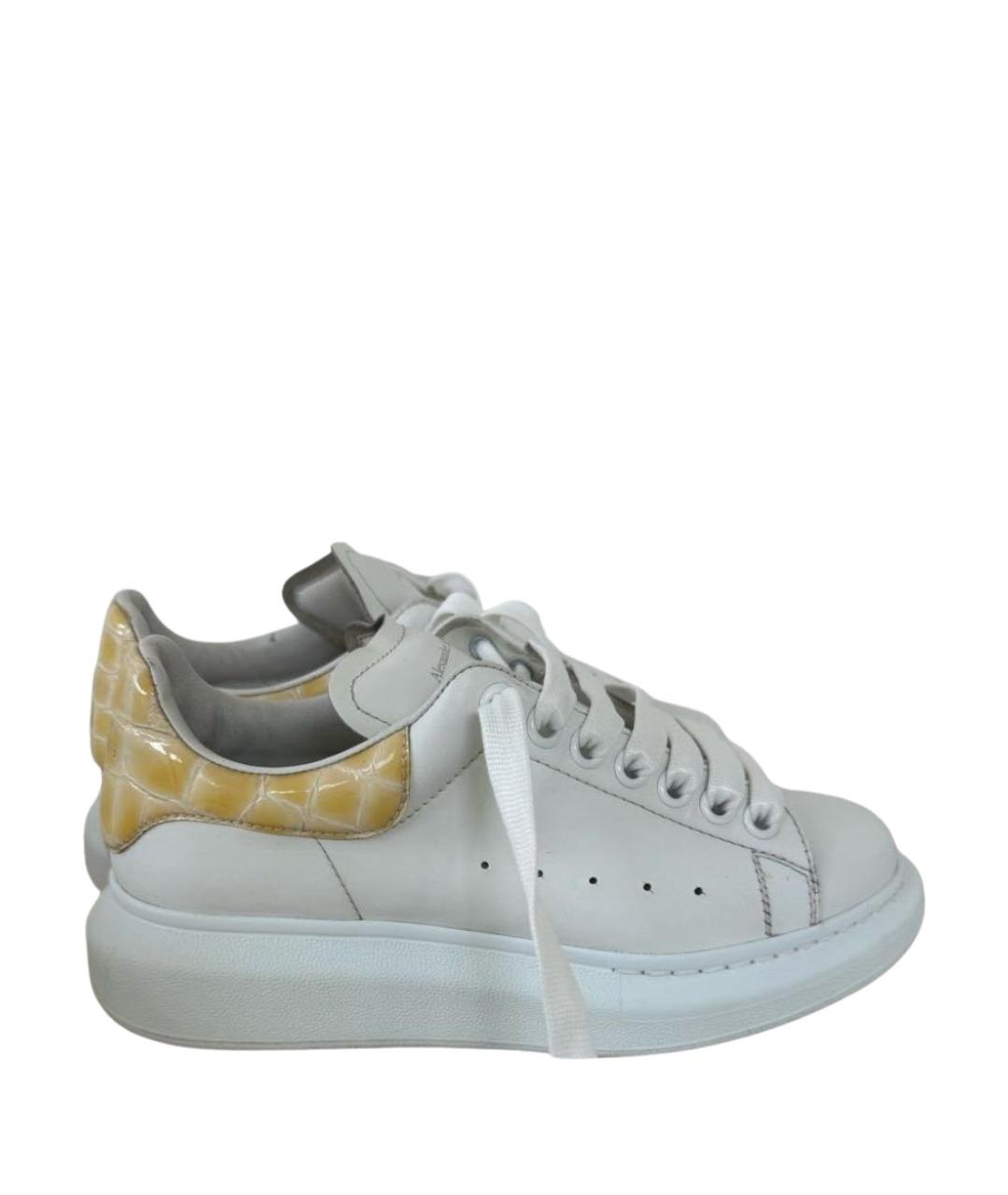 ALEXANDER MCQUEEN Белые кожаные кеды, фото 1