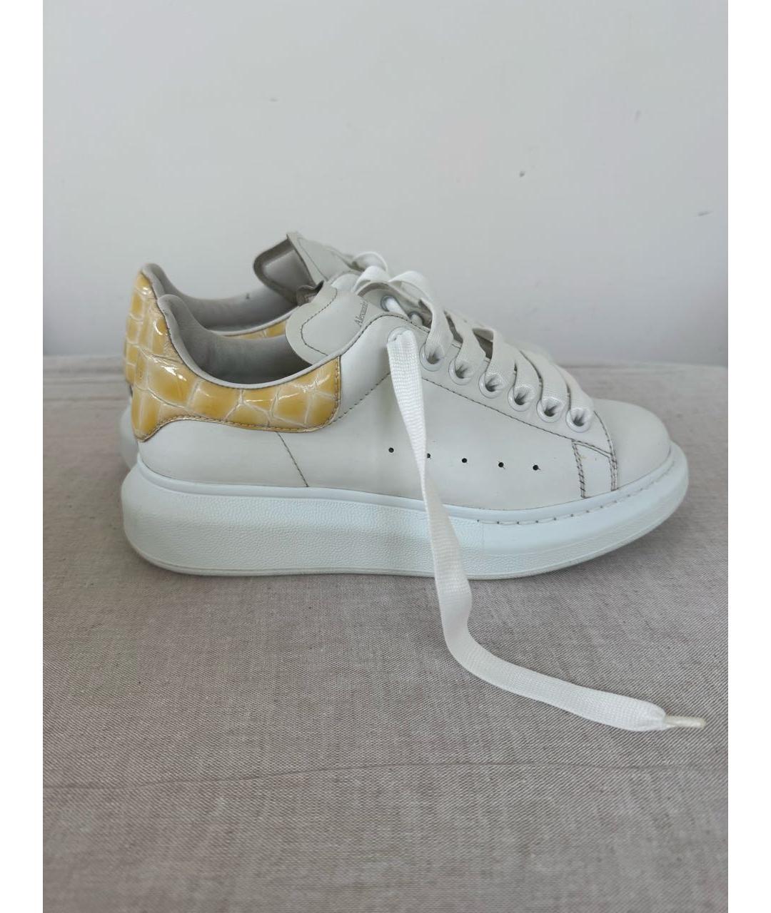 ALEXANDER MCQUEEN Белые кожаные кеды, фото 7