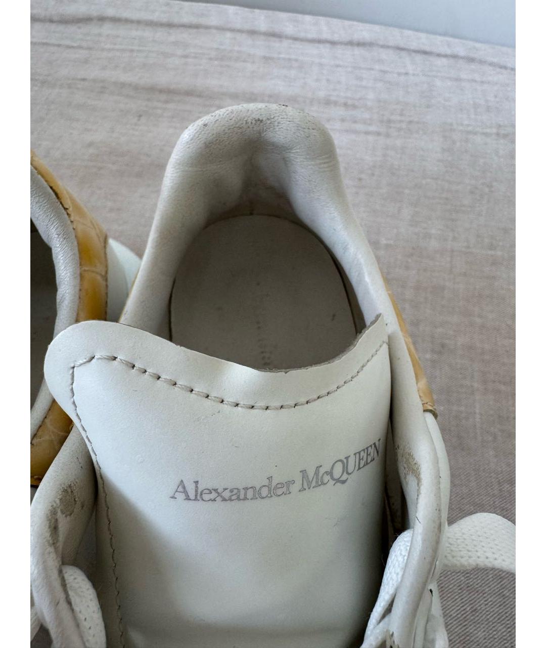 ALEXANDER MCQUEEN Белые кожаные кеды, фото 5
