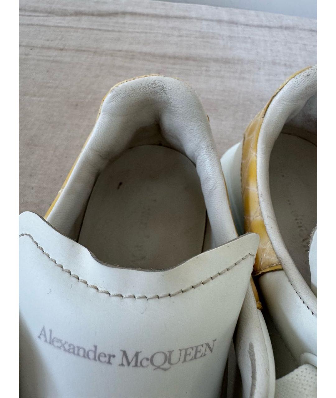 ALEXANDER MCQUEEN Белые кожаные кеды, фото 6