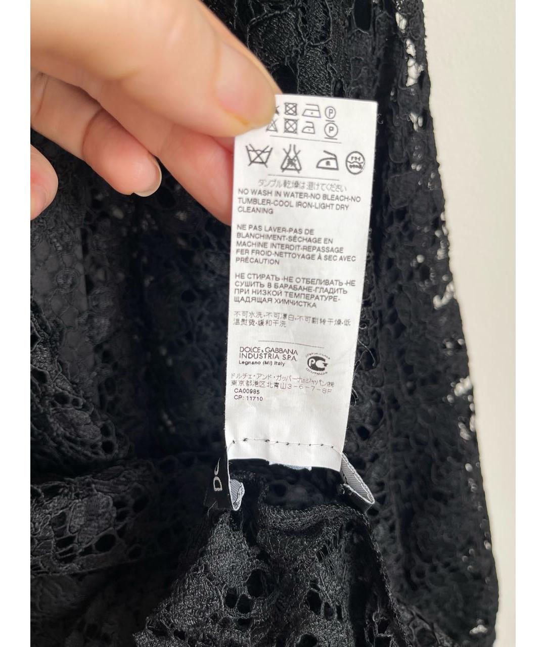 DOLCE&GABBANA Черное кружевное вечернее платье, фото 8