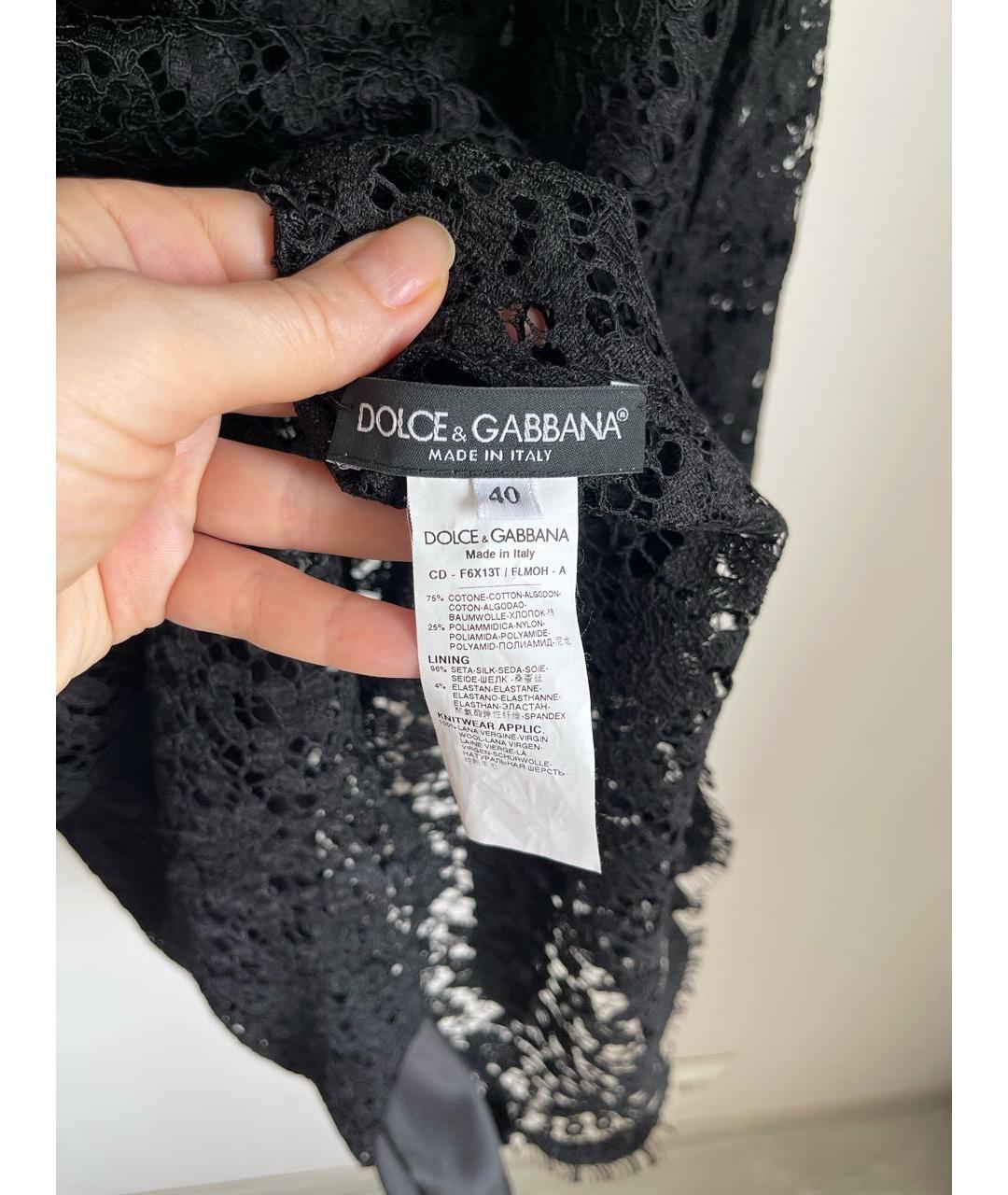 DOLCE&GABBANA Черное кружевное вечернее платье, фото 5