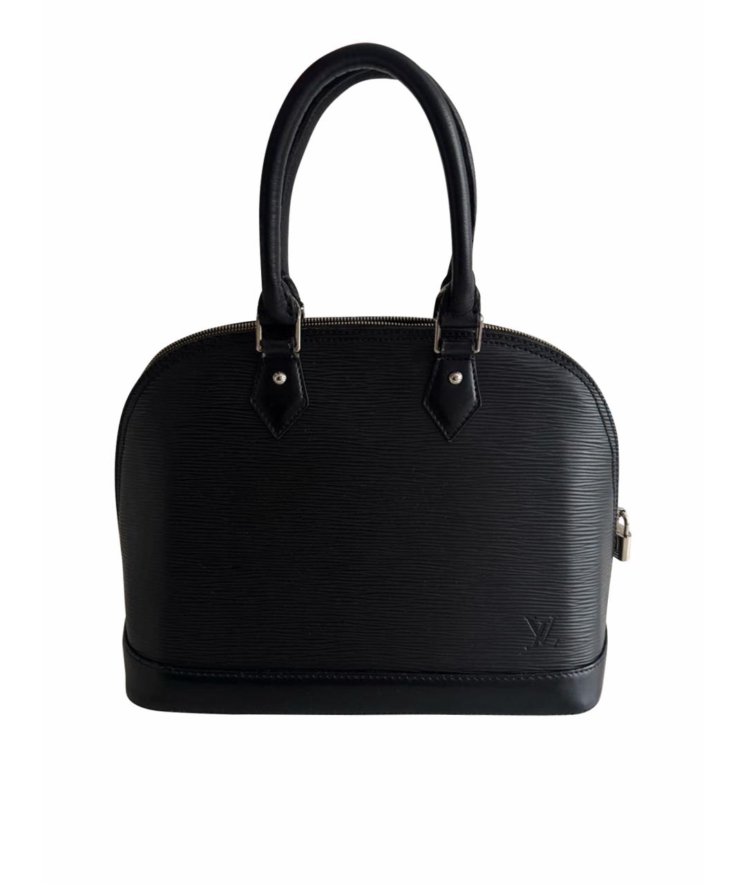 LOUIS VUITTON Черная замшевая сумка с короткими ручками, фото 1