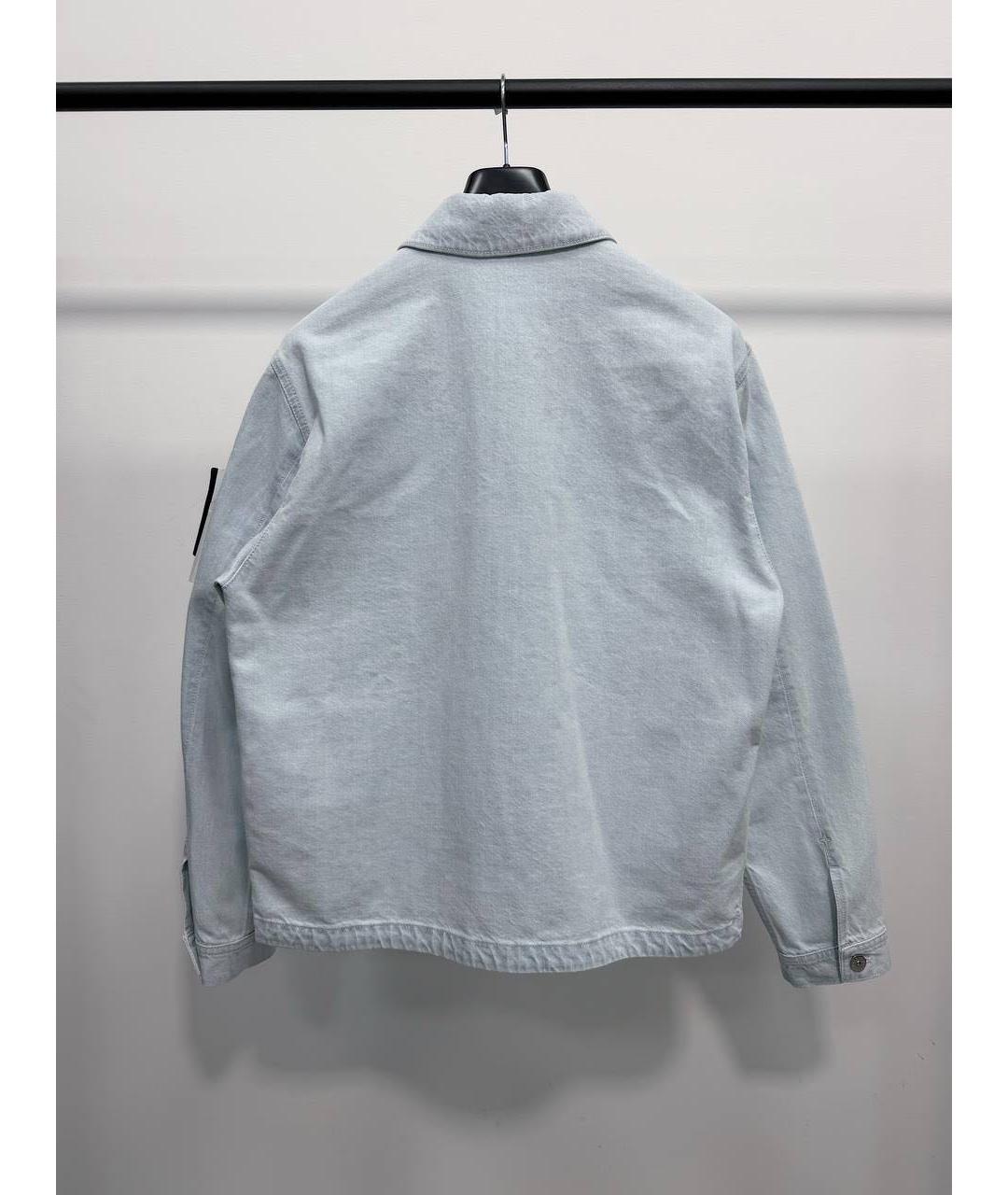 STONE ISLAND Голубая хлопковая куртка, фото 4