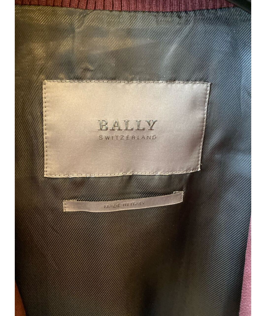 BALLY Бордовая кожаная куртка, фото 3