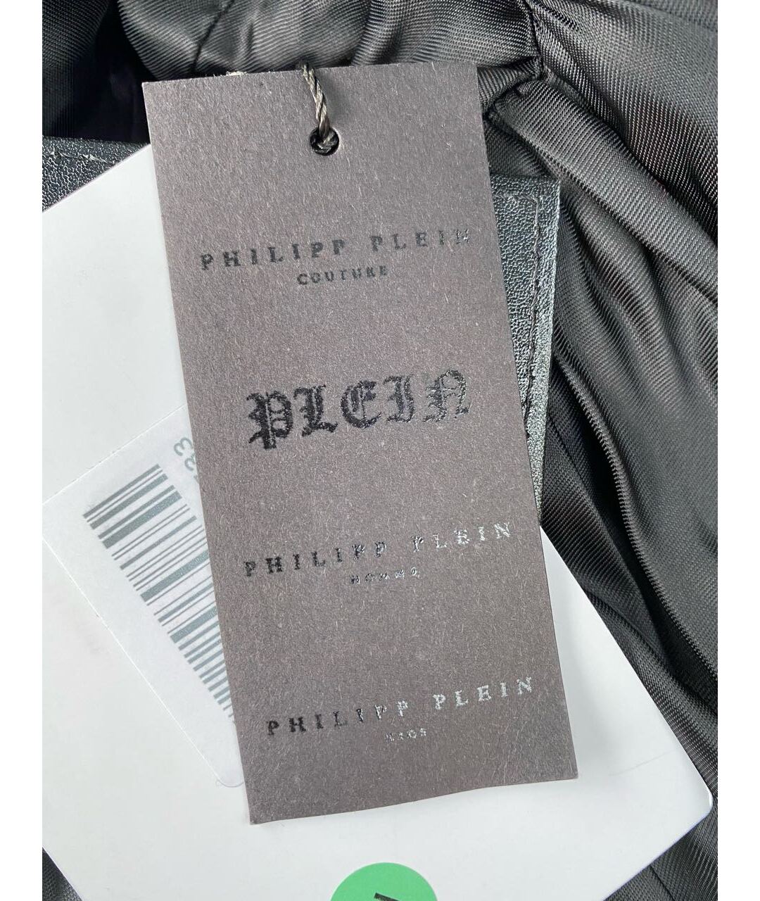 PHILIPP PLEIN Черное атласное коктейльное платье, фото 3
