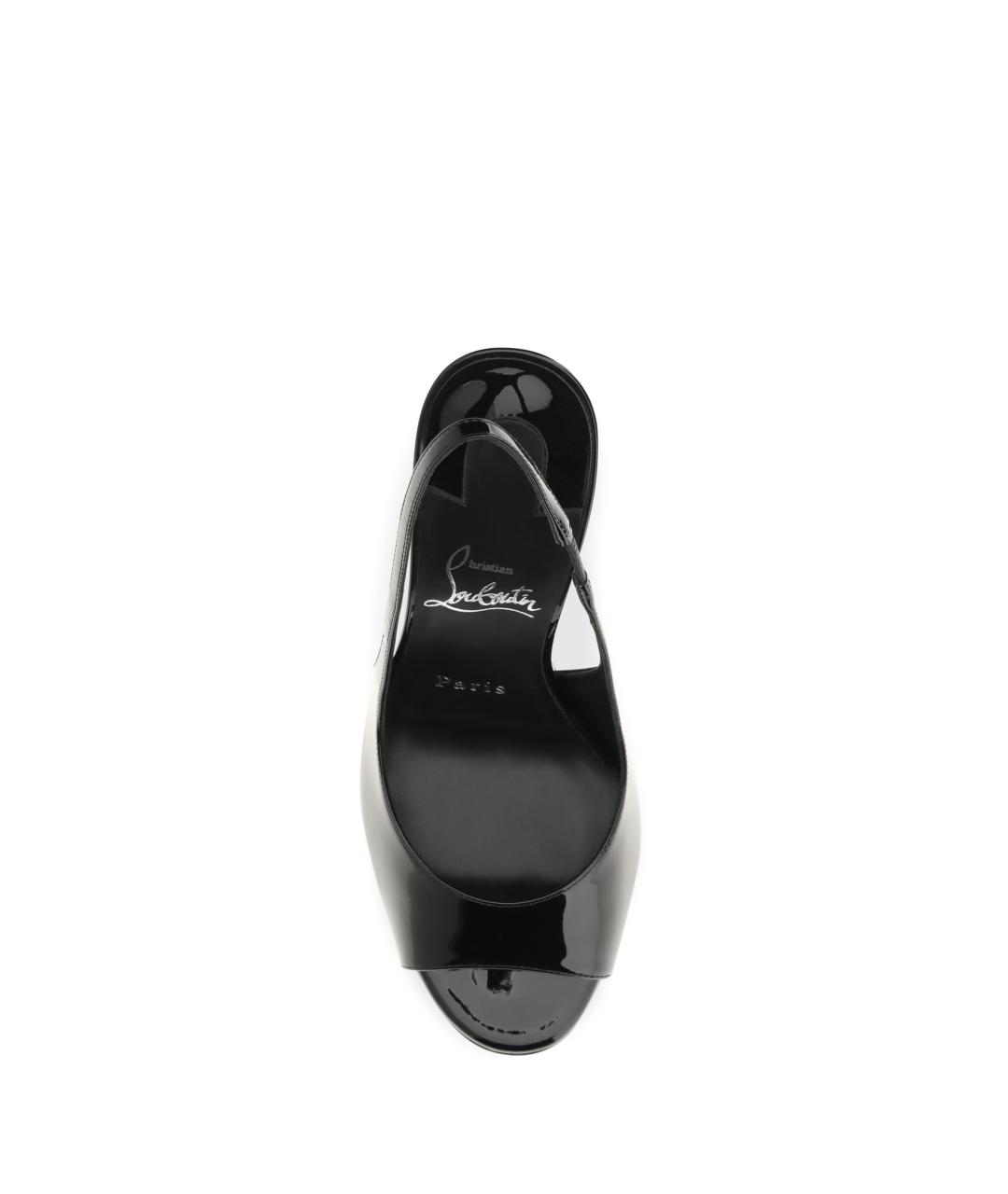CHRISTIAN LOUBOUTIN Черные кожаные туфли, фото 4