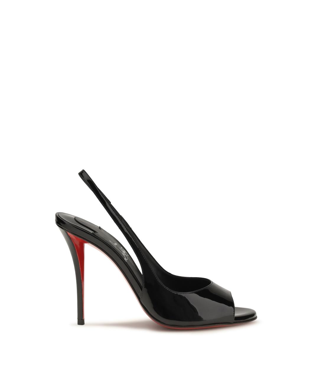 CHRISTIAN LOUBOUTIN Черные кожаные туфли, фото 1