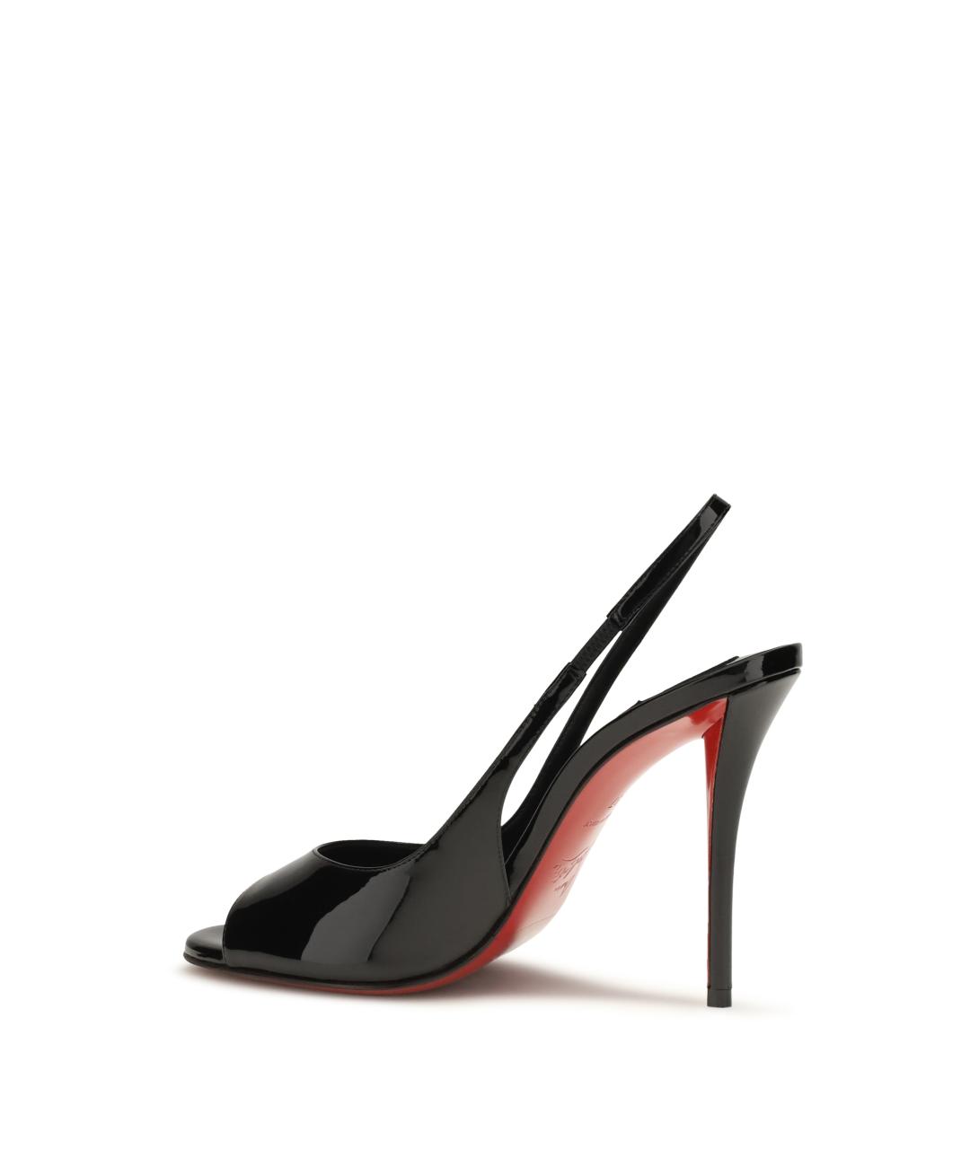 CHRISTIAN LOUBOUTIN Черные кожаные туфли, фото 3
