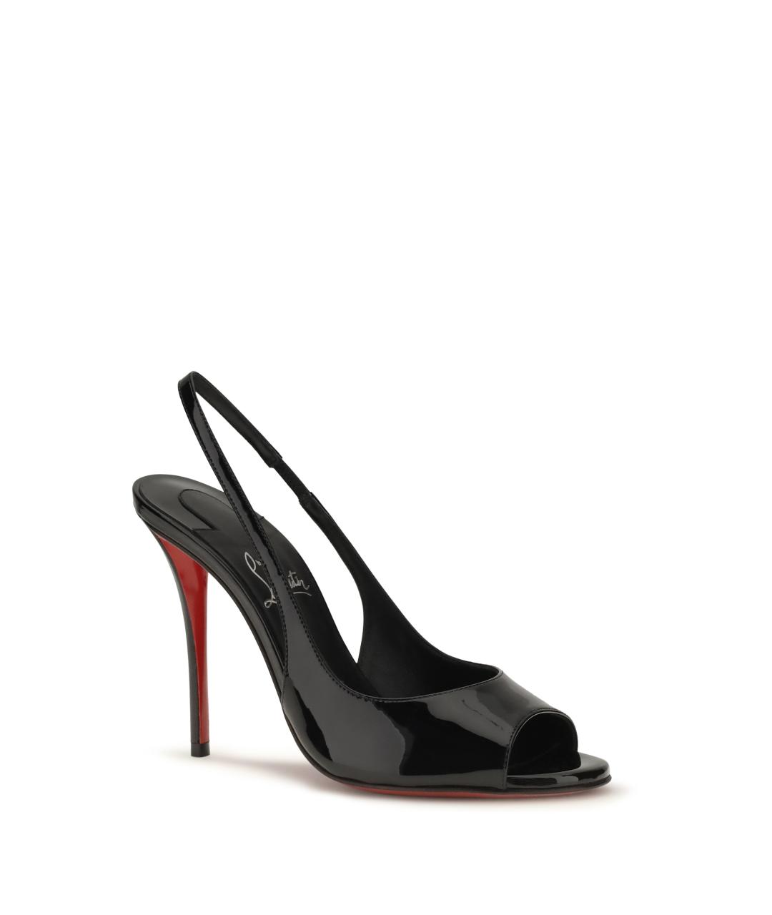 CHRISTIAN LOUBOUTIN Черные кожаные туфли, фото 2