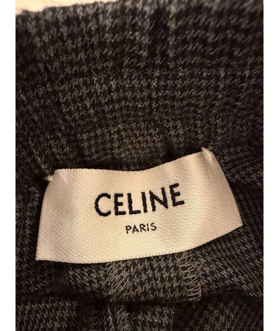 CELINE Серые кашемировые брюки широкие, фото 3